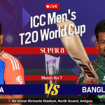 India vs Bangladesh Live Score, T20 World Cup 2024: IND 196/5 (20 overs) vs BAN in Antigua